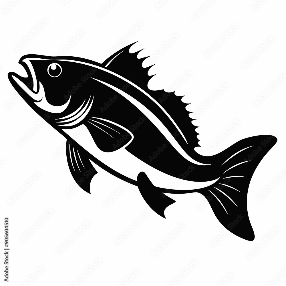 Bass Black silhouette Bass Black silhouette