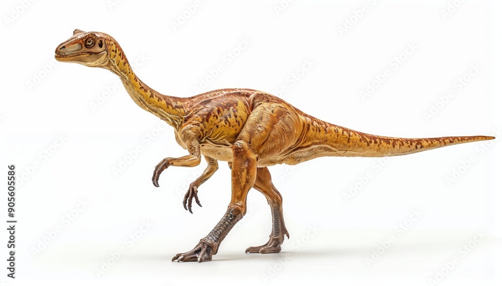 Gallimimus dinosaur isolated on all-white background Gallimimus dinosaur isolated on all-white background