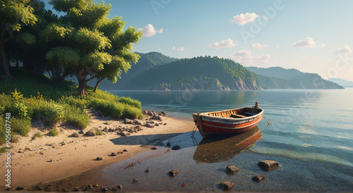 Fototapeta Naklejka Na Ścianę i Meble -  boat on the beach