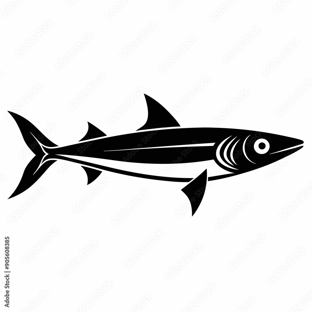Obraz premium Anchovy Black silhouette