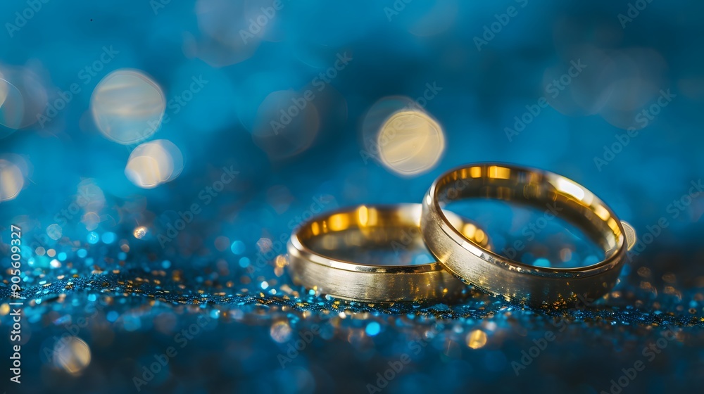 A pair of golden wedding rings A pair of golden wedding rings