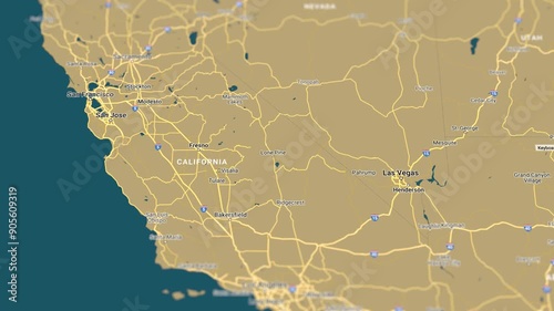West Coast Of USA Slider Shot