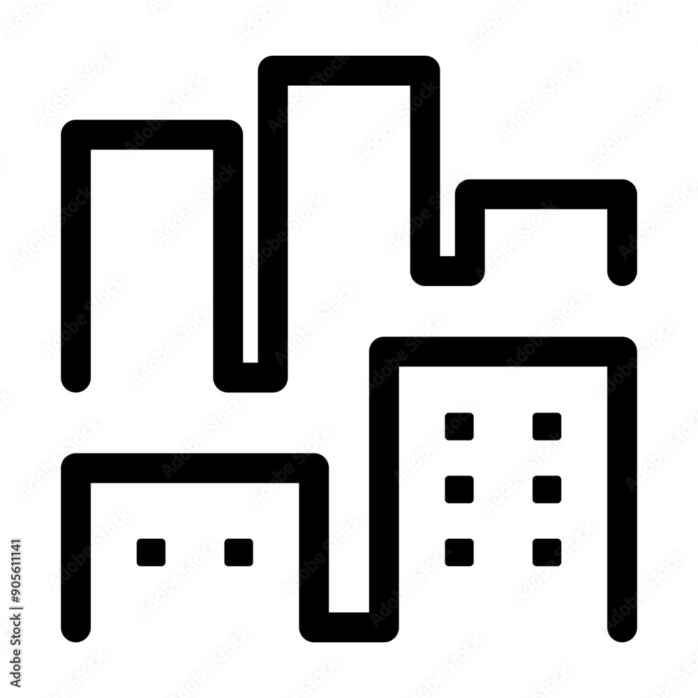 Real estate icon in thin line style vector illustration graphic design Real estate icon in thin line style vector illustration graphic design