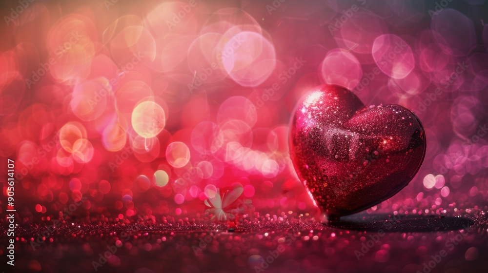 3D Background of the symbol of love, minimalism, flat style. With text space. 3D Background of the symbol of love, minimalism, flat style. With text space.