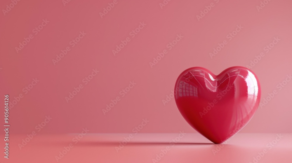 3D Background of the symbol of love, minimalism, flat style. With text space. 3D Background of the symbol of love, minimalism, flat style. With text space.