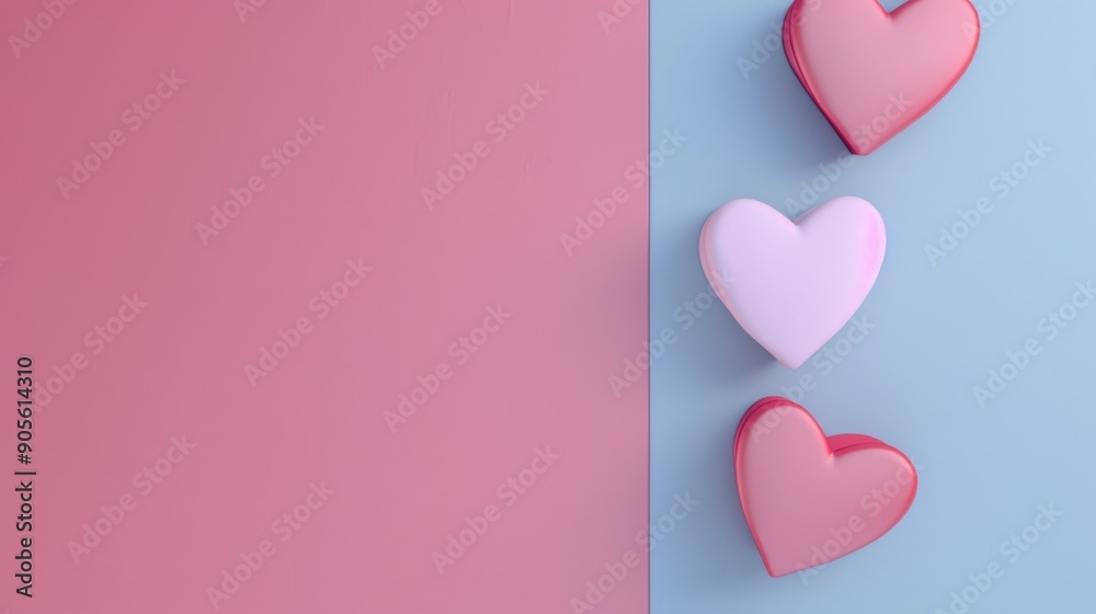 3D Background of the symbol of love, minimalism, flat style. With text space. 3D Background of the symbol of love, minimalism, flat style. With text space.