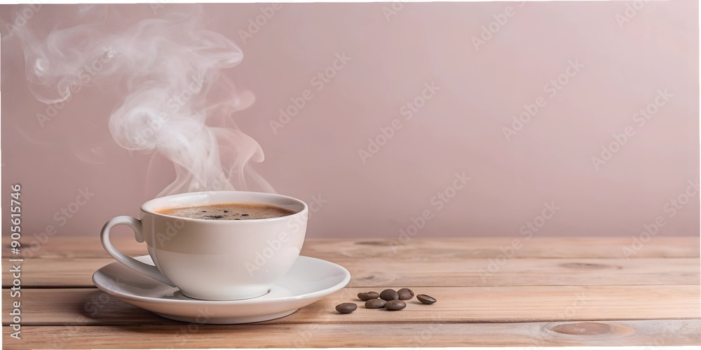 Fototapeta premium cup of coffee on table