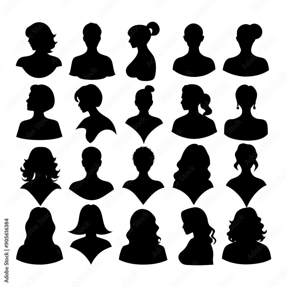 A Set of Girls Cameo Portraits A Set of Girls Cameo Portraits