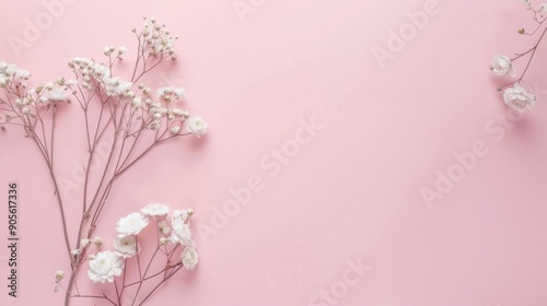 women's day mockup with empty space, minimalism, pastel colors, flat style