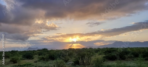 sunset in the mountains