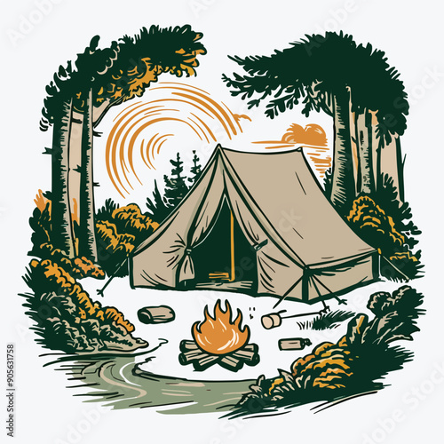 Camping Sublimation design photo