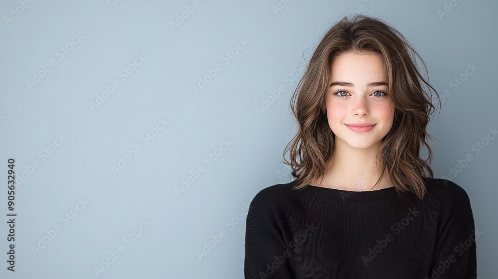 A realistic portrait with detailed digital enhancements and color corrections, captured in a professional studio. A realistic portrait with detailed digital enhancements and color corrections, captured in a professional studio.