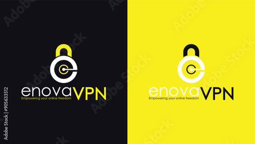 Free Internet VPN Company Logo with Letter 'E', Creative letter e logo design, monogram logo, minimal logo, letter logo