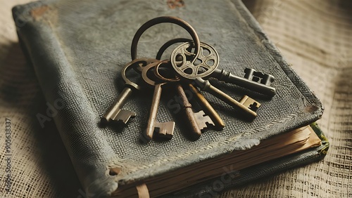 old key and book