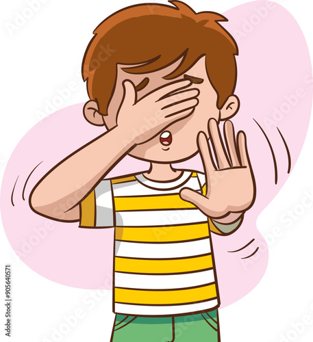 Behaviors such as closing eyes, making stop signs, shouting angrily, covering mouth with hands.Different negative emotions, feelings, facial expressions, hand movements and body languages ​​