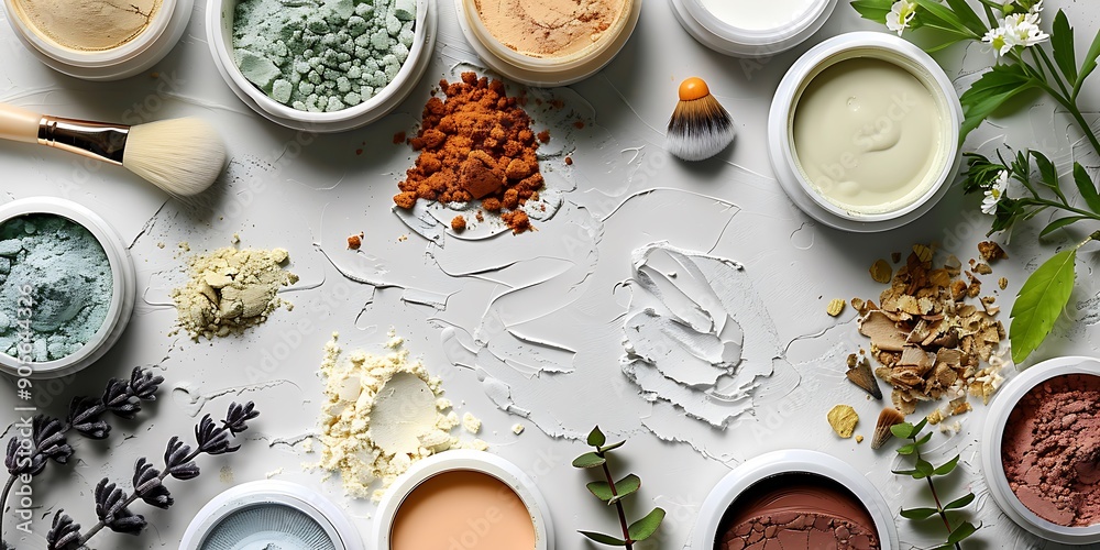 Beauty background with facial cosmetic products. Makeup, skin care concept
Beauty background with facial cosmetic products. Makeup, skin care concept