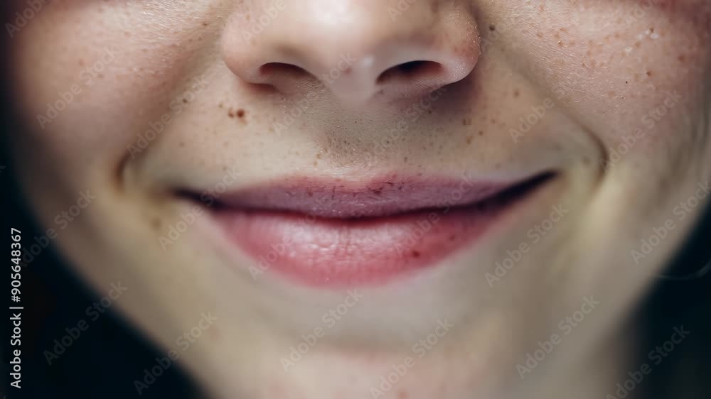Close-Up Smile Happiness Expressed in a Simple Human Gesture Close-Up Smile Happiness Expressed in a Simple Human Gesture
