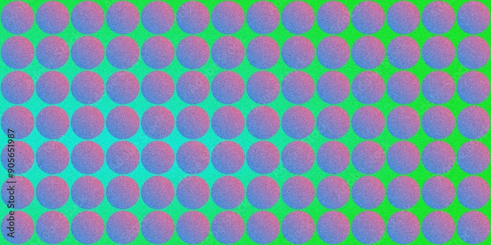 Textured Abstract Pattern of Gradient Spheres with Geometric Elements on a Dark Background with Grainy Noise Effect Textured Abstract Pattern of Gradient Spheres with Geometric Elements on a Dark Background with Grainy Noise Effect