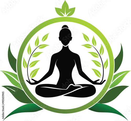 Yoga logo vector illustration 