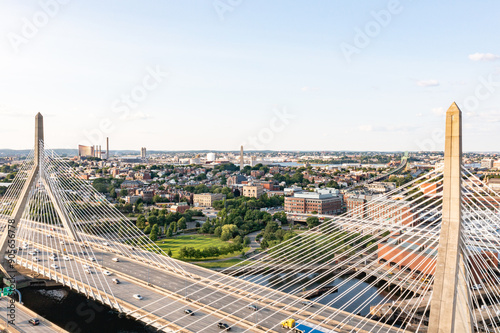 View Over The Zakim Bridge in Boston