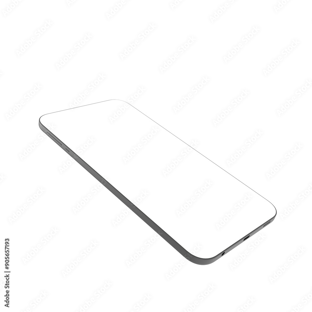 Realistic smart phone with transparent screen 3d render illustration Realistic smart phone with transparent screen 3d render illustration