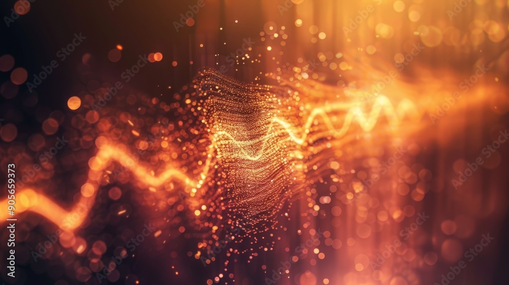 A blurry orange and black image with a lot of dots A blurry orange and black image with a lot of dots