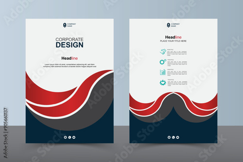 Modern Layout Flyer. Corporate Book Cover Design, EPS Vector Template. Can be Adapt to Brochure, Annual Report, Magazine, Business Presentation, Poster, flyer, Banner, Website