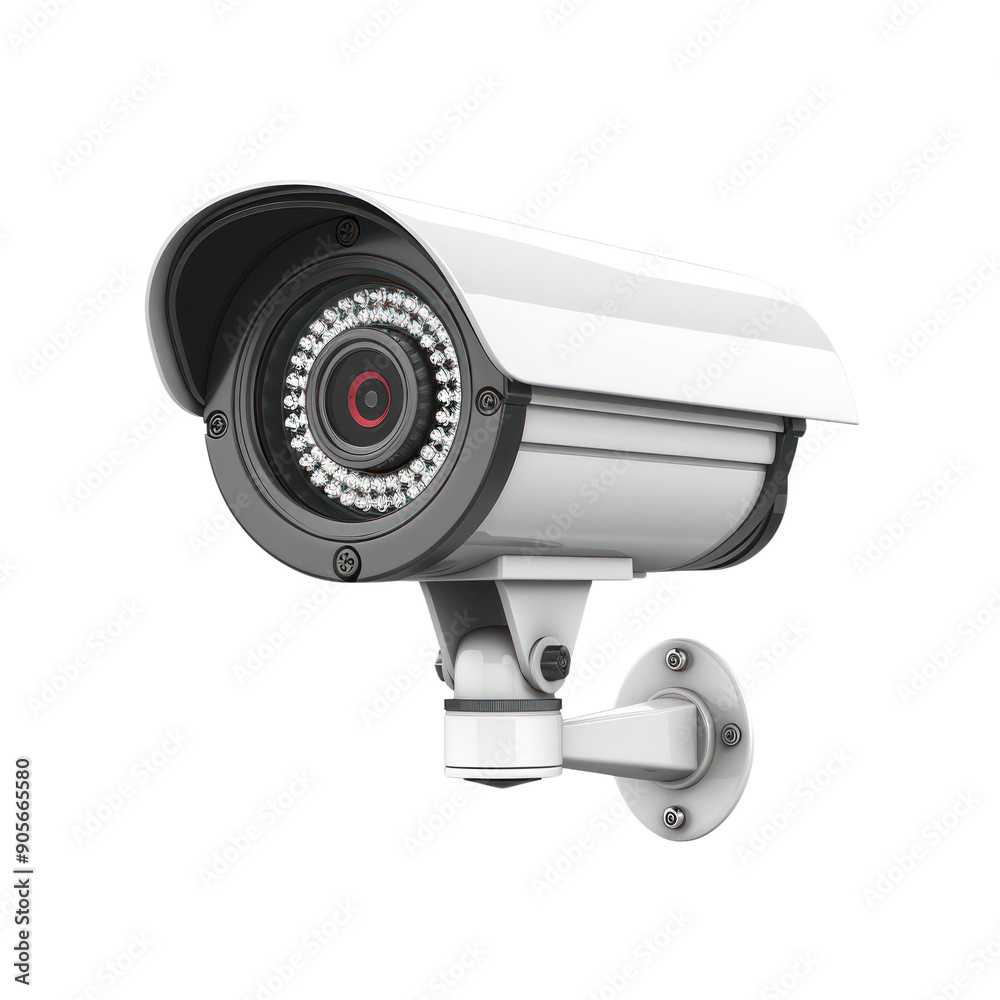 A modern security camera designed for surveillance in commercial and residential environments, enhancing safety and monitoring. transparent background A modern security camera designed for surveillance in commercial and residential environments, enhancing safety and monitoring. transparent background