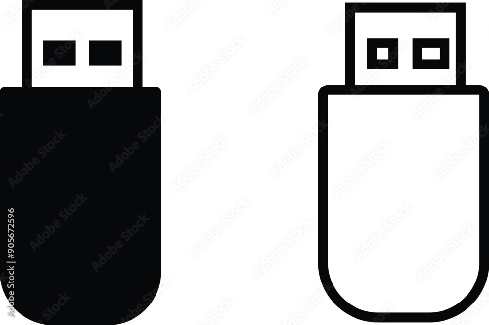 USB icon set. Flash disk flash drive flat and line black vector collection isolated on transparent background. Internet video. Console media storage, Computer Technology, charger, data transfer sign. USB icon set. Flash disk flash drive flat and line black vector collection isolated on transparent background. Internet video. Console media storage, Computer Technology, charger, data transfer sign.