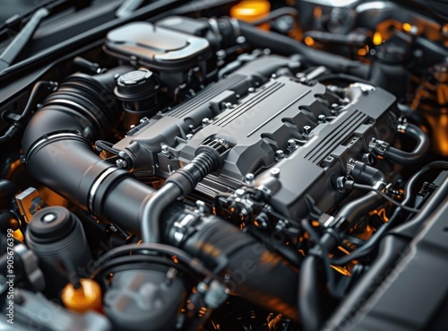 Close Up Of A Powerful Engine