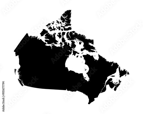 Canada Country Map Vector Illustration