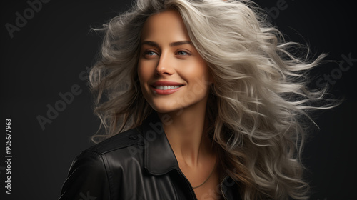 woman, hair, beauty, face, fashion, model, eyes, glamour, black, studio, curly