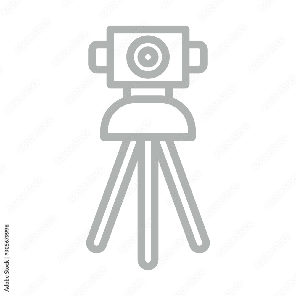 Theodolite Vector Line Grey Icon Design Theodolite Vector Line Grey Icon Design