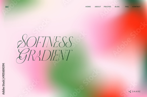 Trendy gradient red, pink and green fluid wave background landing page, colorful abstract liquid. Pastel design wallpaper for banner, poster, cover, flyer, presentation, advertising