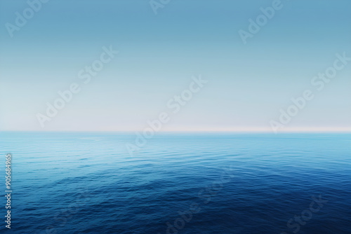 Wallpaper Mural Tranquil Ocean Sky: An Ombre Gradient Transitioning from Deep Ocean Blue to Delicate Sky Blue Torontodigital.ca