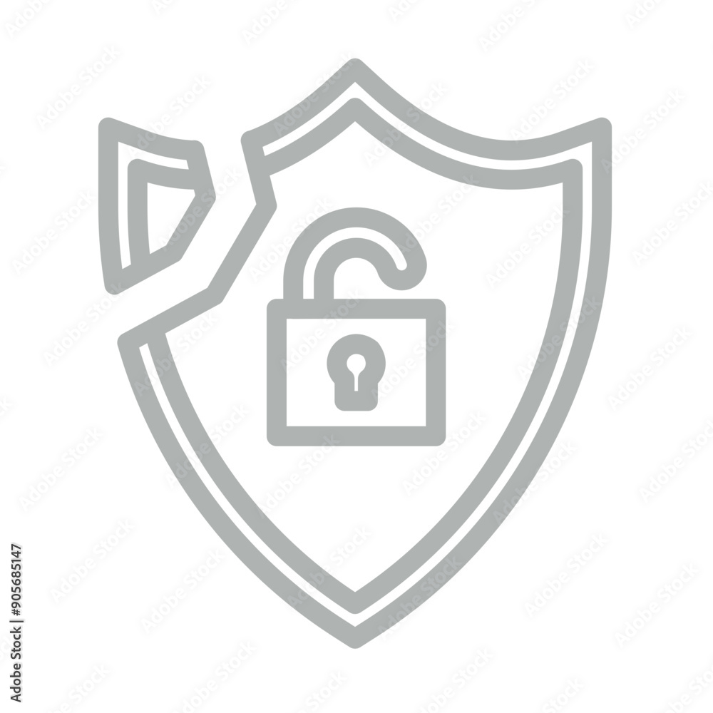 Damage Vector Line Grey Icon Design Damage Vector Line Grey Icon Design