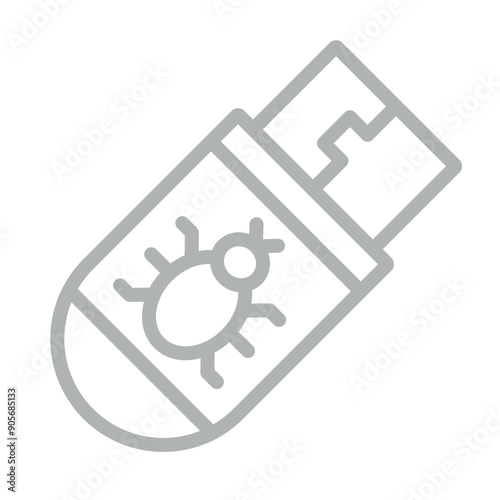 Boot Sector Vector Line Grey Icon Design