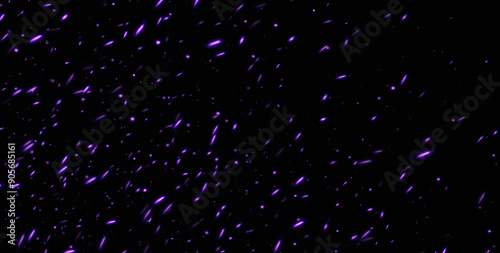 Purple fire sparks, abstract glowing embers, heat sparkles, flying flame cinder, bokeh fire texture. Vector illustration.