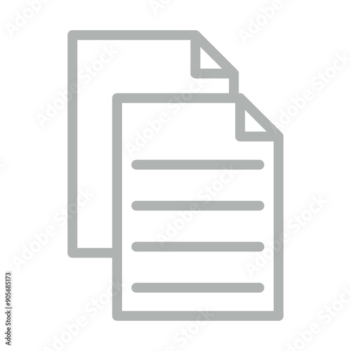 Duplicate Vector Line Grey Icon Design