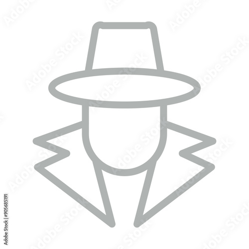 Fraud Vector Line Grey Icon Design