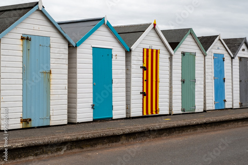 beach huts on the beach