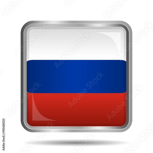 Russian Flag 3D Glossy Vector Illustration, Rectangular or Square Shape, Scalable EPS File. Square Russian flag buttons with elegant silver frame, premium and shiny. Free Download Russian Flag 3D Glossy Vector Illustration, Rectangular or Square Shape, Scalable EPS File. Square Russian flag buttons with elegant silver frame, premium and shiny. - GFXLoad