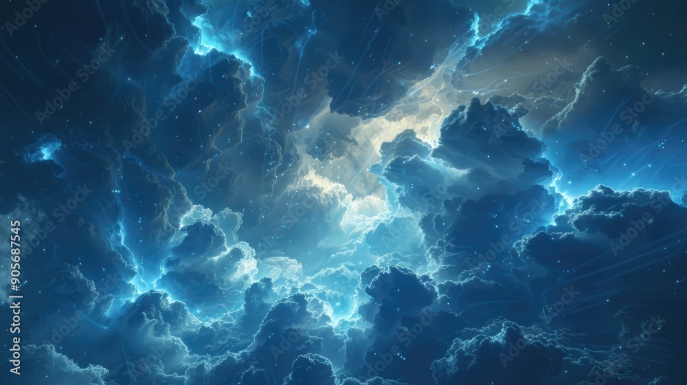 Thunderstorm seen from below Thunderstorm seen from below