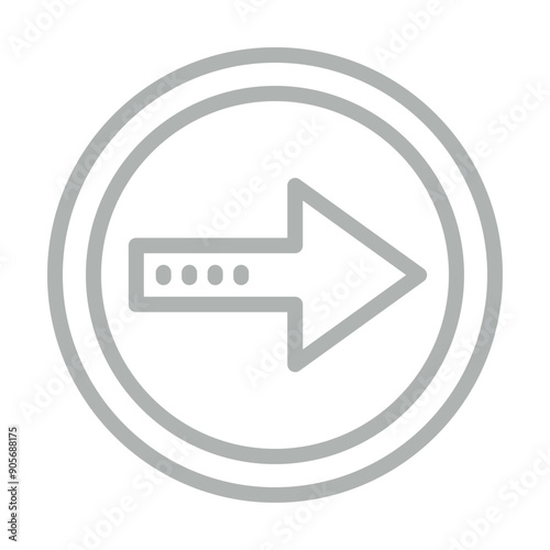 arrowright Vector Line Grey Icon Design photo