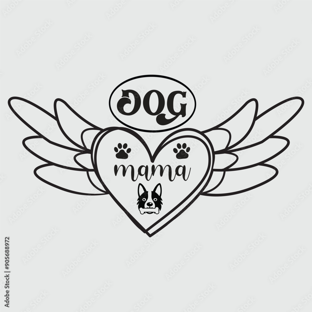 Obraz premium Boho Memorial Dog Svg design