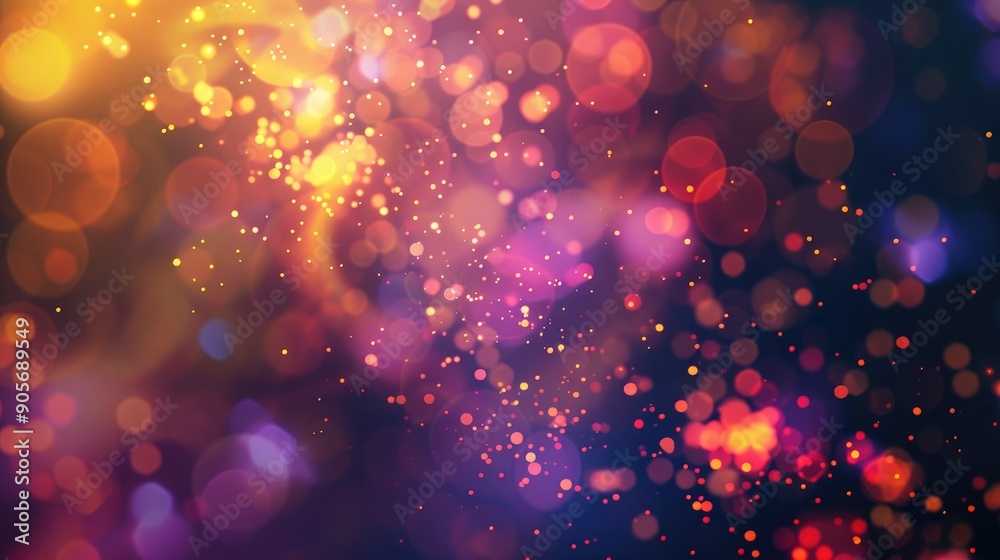 Vibrant fireworks against blurry backdrop Festive New Year theme Vibrant fireworks against blurry backdrop Festive New Year theme