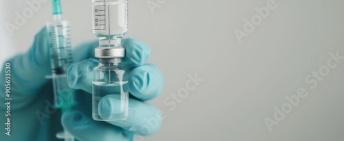 Healthcare Professional Preparing Vaccine in Clinical Setting