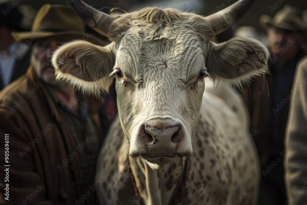 Fair Cow. Owners Showing Cattle to Jury at Bjelovar County Fair in Croatia Fair Cow. Owners Showing Cattle to Jury at Bjelovar County Fair in Croatia