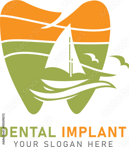 Tooth logo design. Can be used as logo for dental, dentist or stomatology clinic, teeth care and health concept