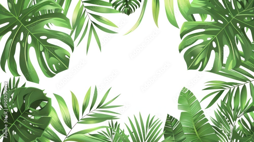 Tropical Leaf Border Tropical Leaf Border
